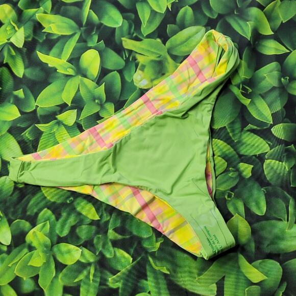 NWT Dippin' Daisy's Reversible Nocturnal Plaid Bikini Bottom size Large - Picture 3 of 16
